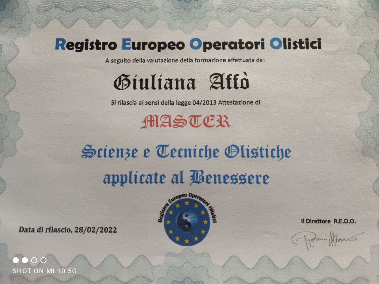 attestato bianca giuliana